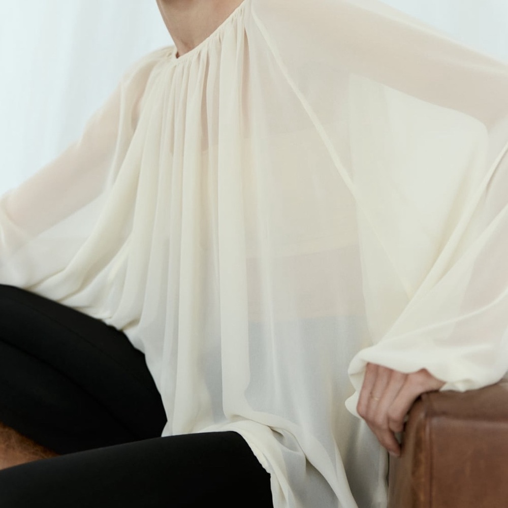 Zara Sheer Open Back Top - Picture 5 of 13
